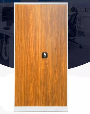 लकड़ी की तरह शैली धातु 2 दरवाजा इस्पात कार्यालय भंडारण कोठरी आउटडोर